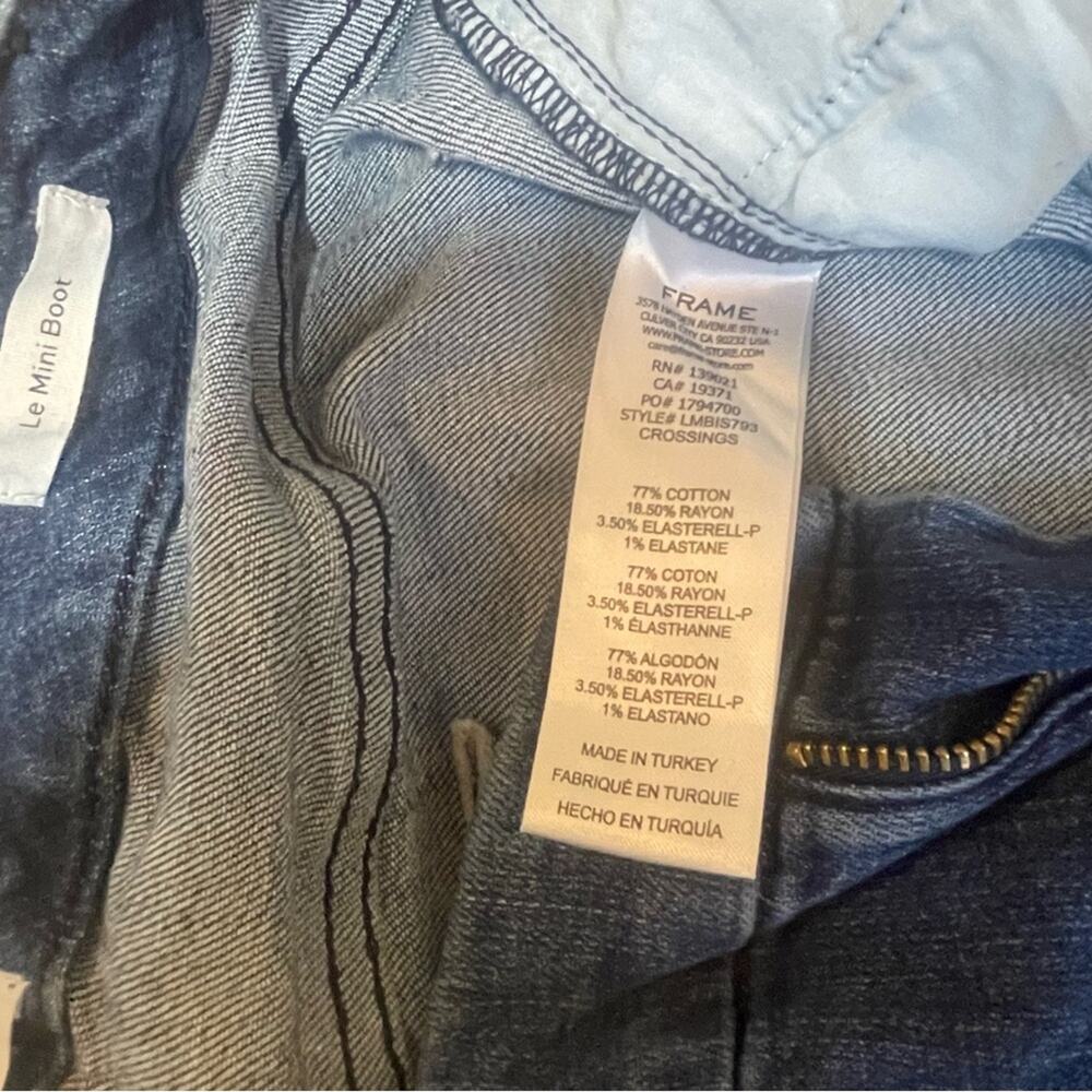FRAME Le Mini Boot Slit Jeans Mid-Rise Waist Women’s Size 29 - Picture 6 of 6